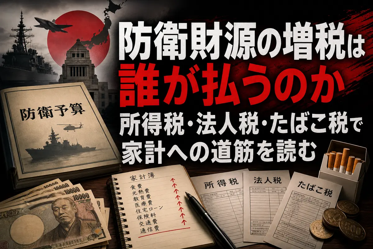 防衛財源の増税は誰が払うのか 所得税・法人税・たばこ税で家計への道筋を読む