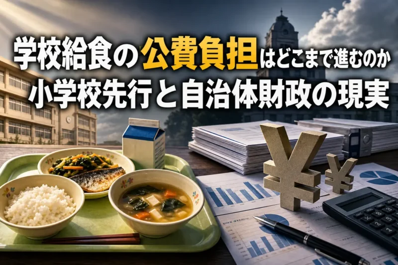 学校給食の公費負担はどこまで進むのか　小学校先行と自治体財政の現実