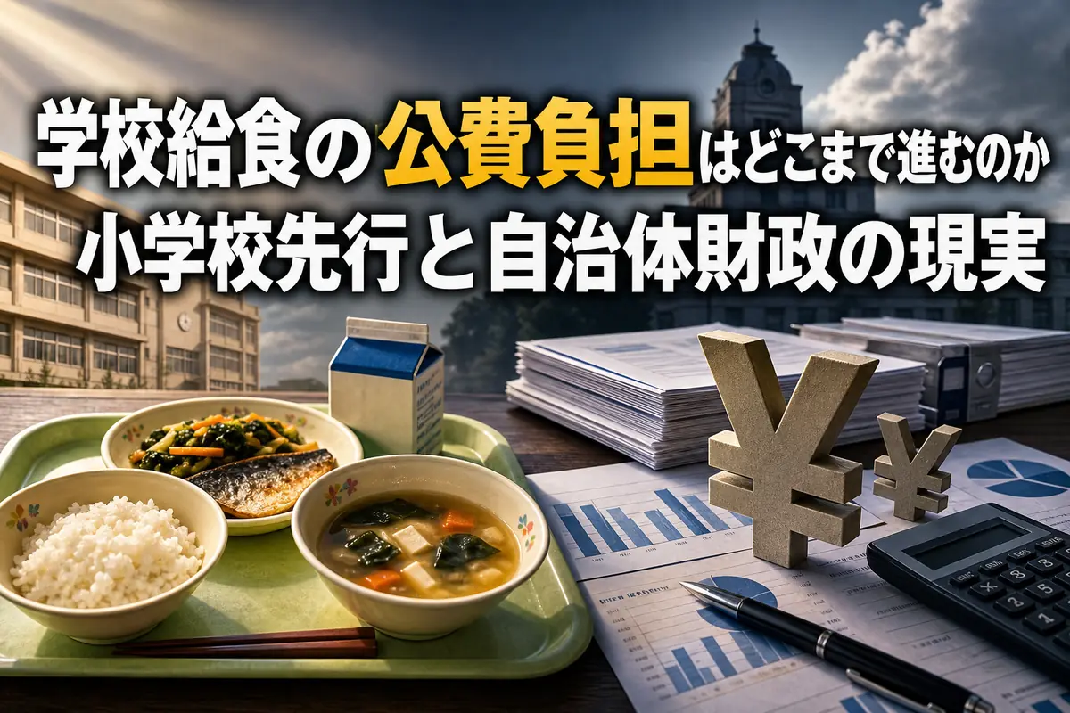 学校給食の公費負担はどこまで進むのか　小学校先行と自治体財政の現実