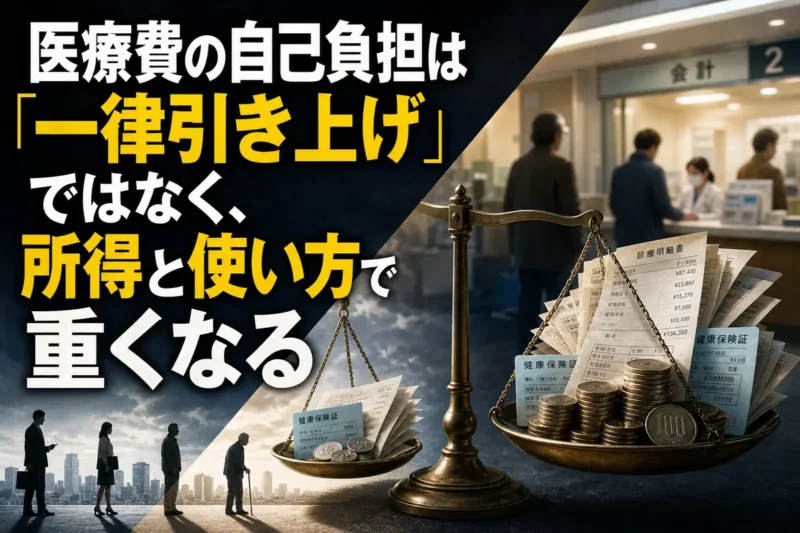 医療費の自己負担は「一律引き上げ」ではなく、所得と使い方で重くなる
