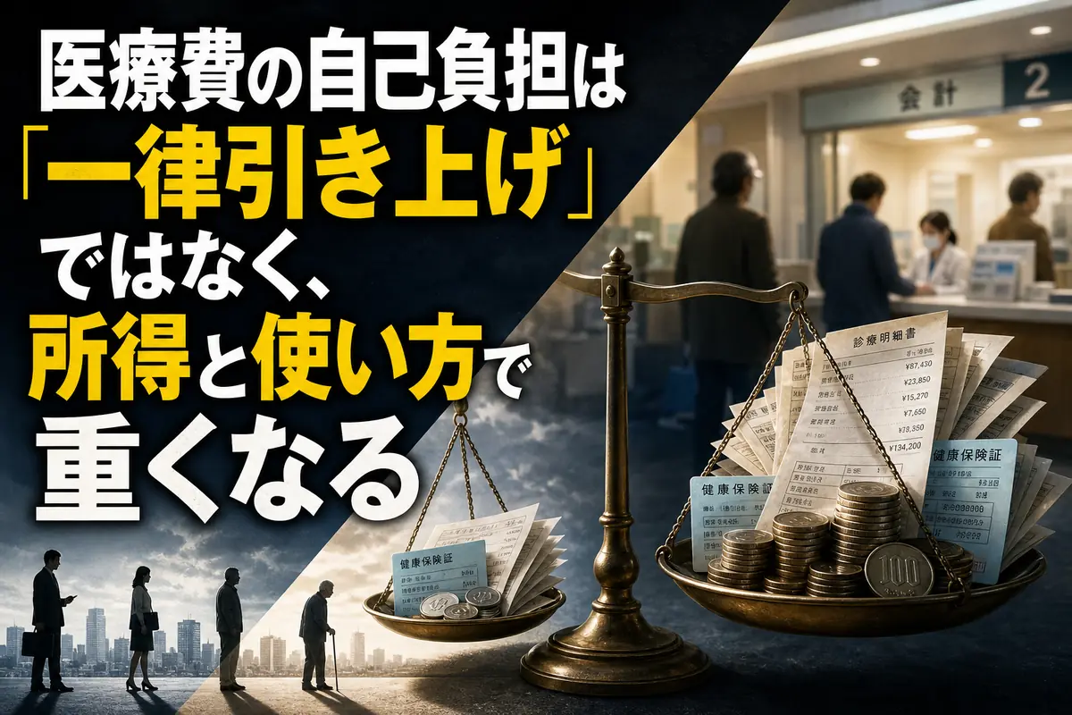 医療費の自己負担は「一律引き上げ」ではなく、所得と使い方で重くなる