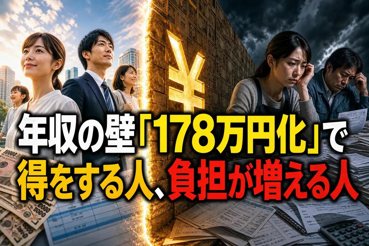 年収の壁「178万円化」で得をする人、負担が増える人