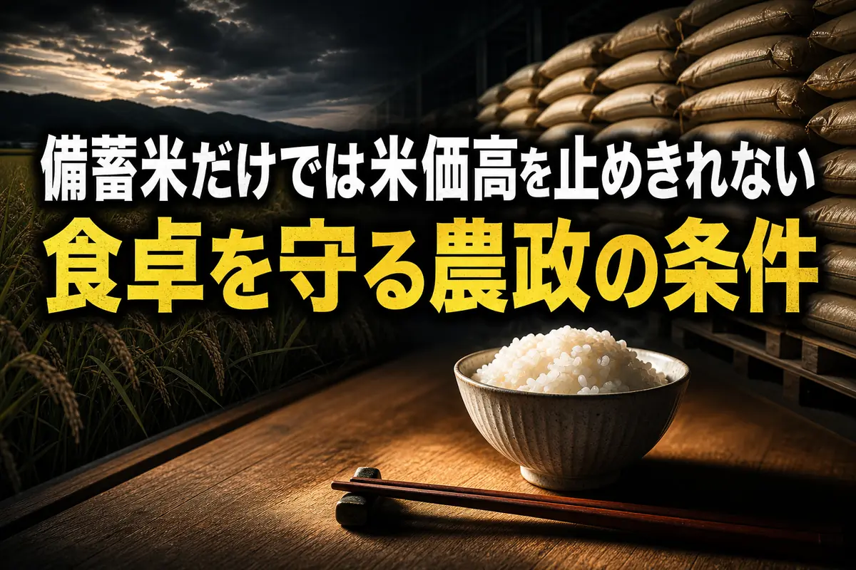 備蓄米だけでは米価高を止めきれない 食卓を守る農政の条件