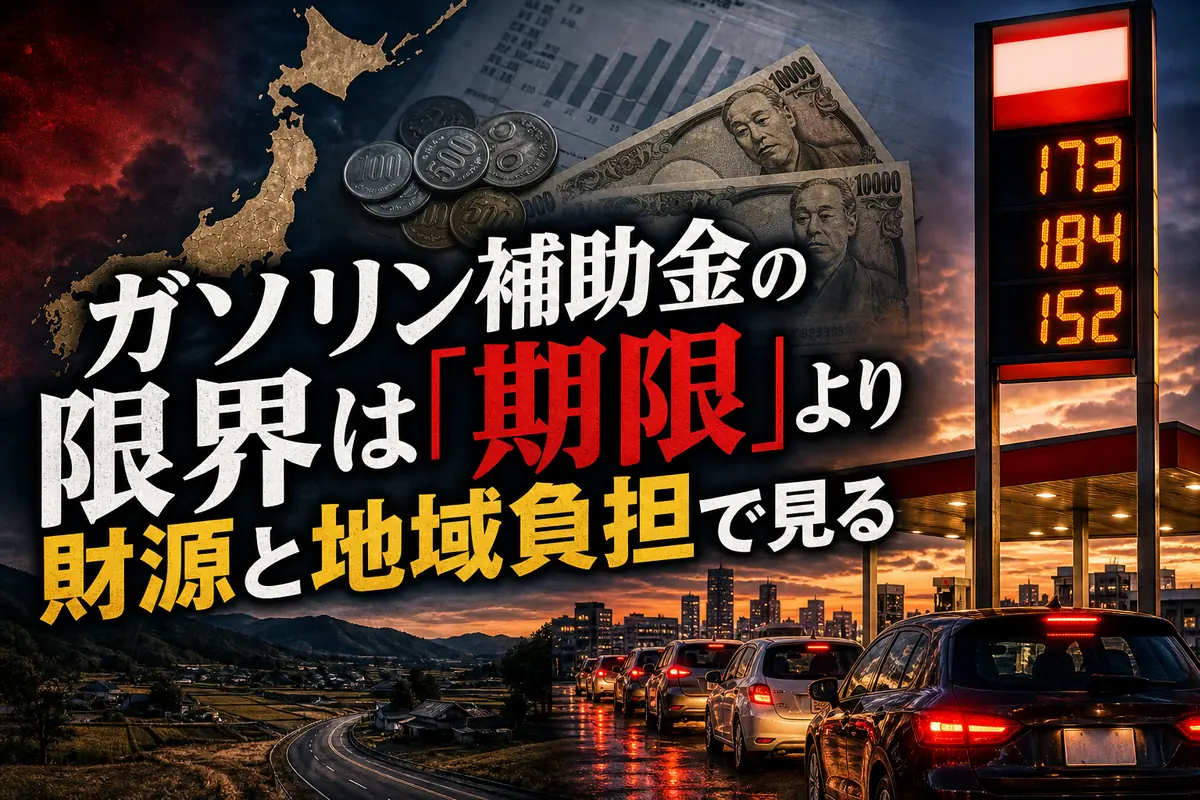 ガソリン補助金の限界は「期限」より財源と地域負担で見る