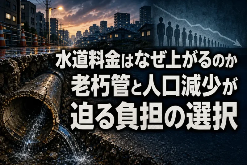 水道料金はなぜ上がるのか　老朽管と人口減少が迫る負担の選択
