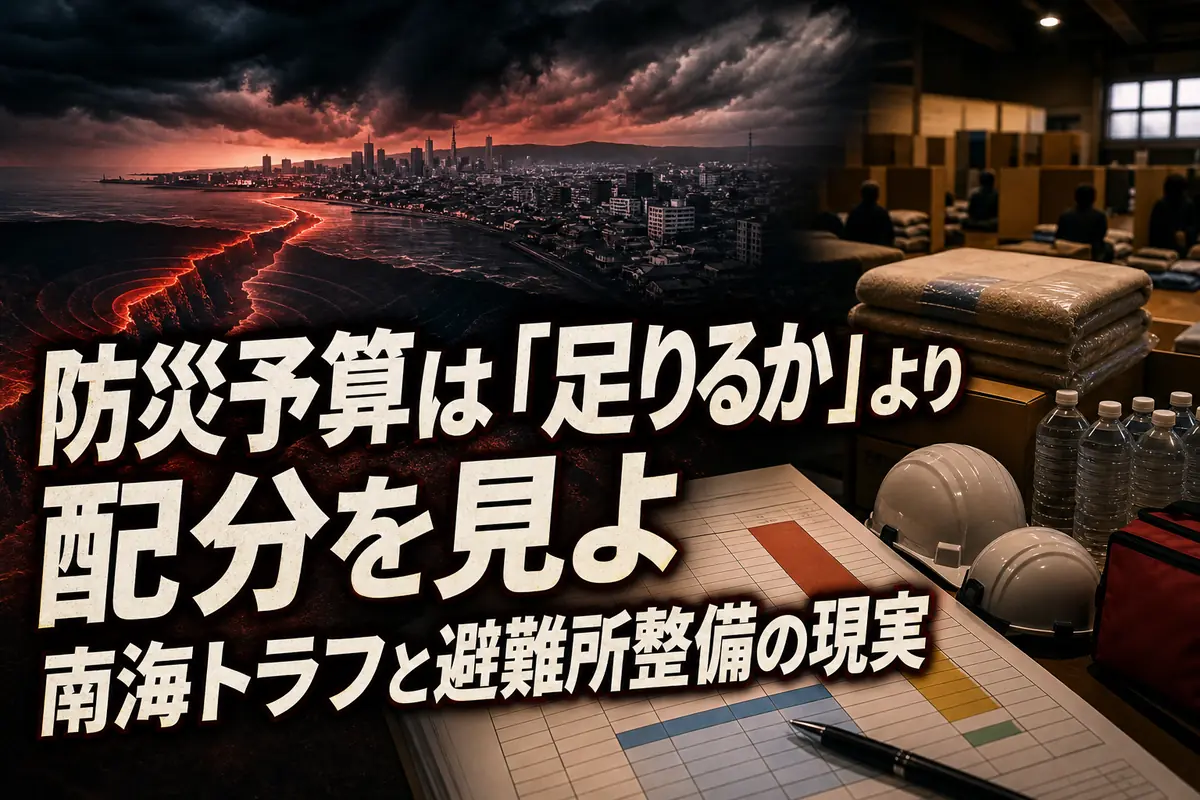 防災予算は「足りるか」より配分を見よ 南海トラフと避難所整備の現実