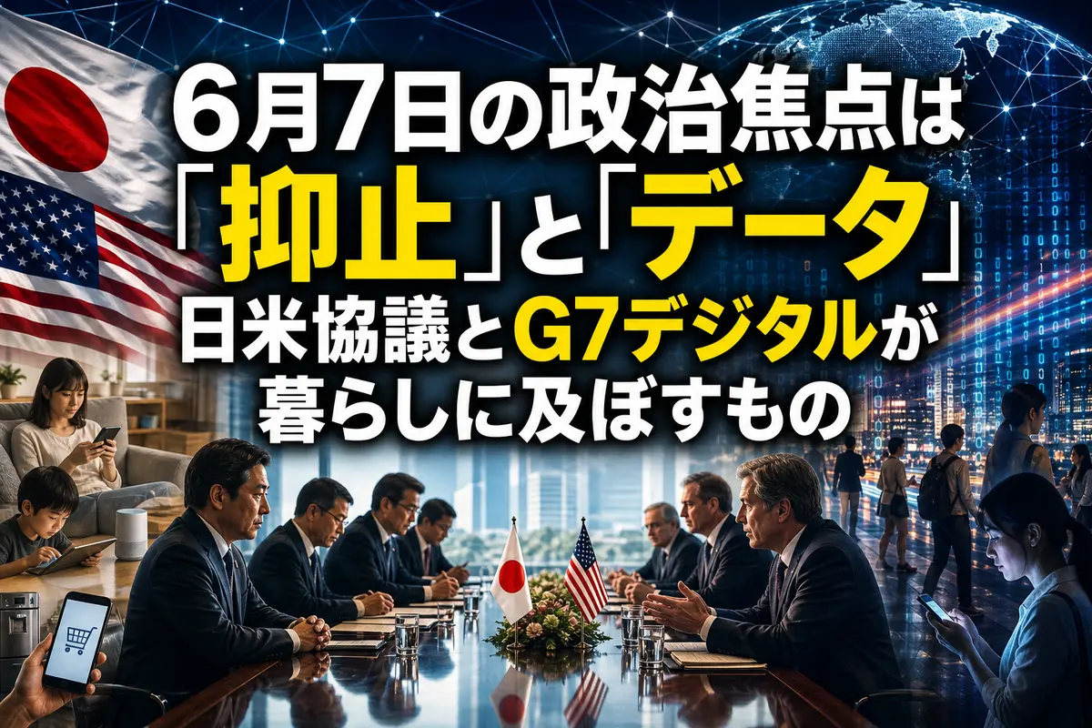 6月7日の政治焦点は「抑止」と「データ」 日米協議とG7デジタルが暮らしに及ぼすもの