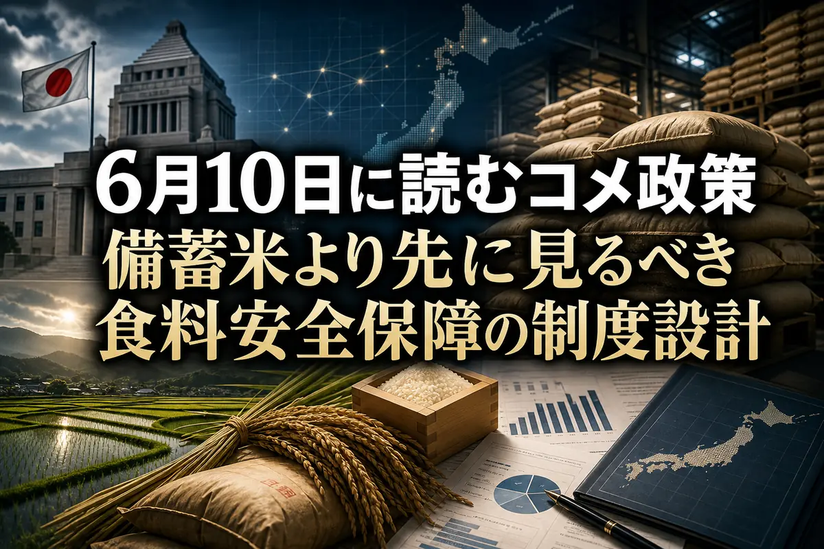 6月10日に読むコメ政策 備蓄米より先に見るべき食料安全保障の制度設計