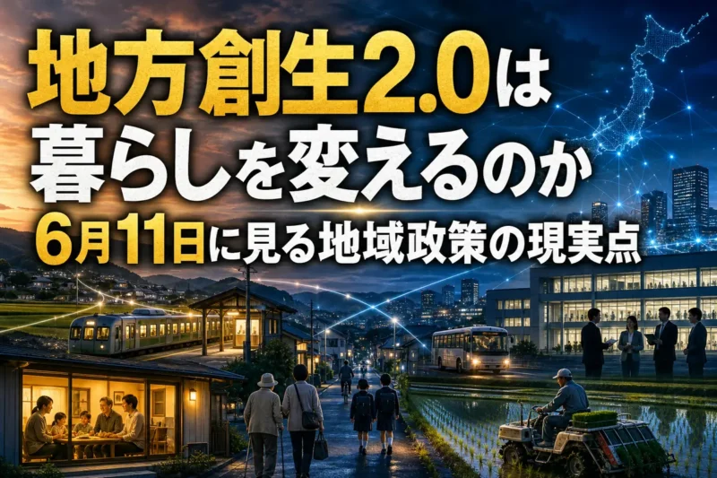 地方創生2.0は暮らしを変えるのか　6月11日に見る地域政策の現実点