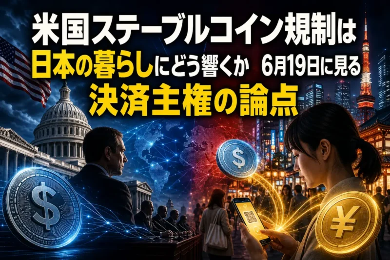 米国ステーブルコイン規制は日本の暮らしにどう響くか　6月19日に見る決済主権の論点