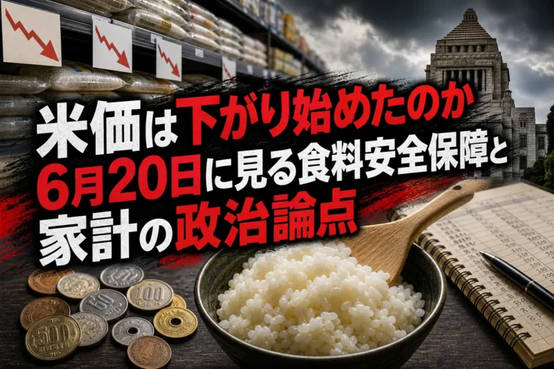 米価は下がり始めたのか　6月20日に見る食料安全保障と家計の政治論点