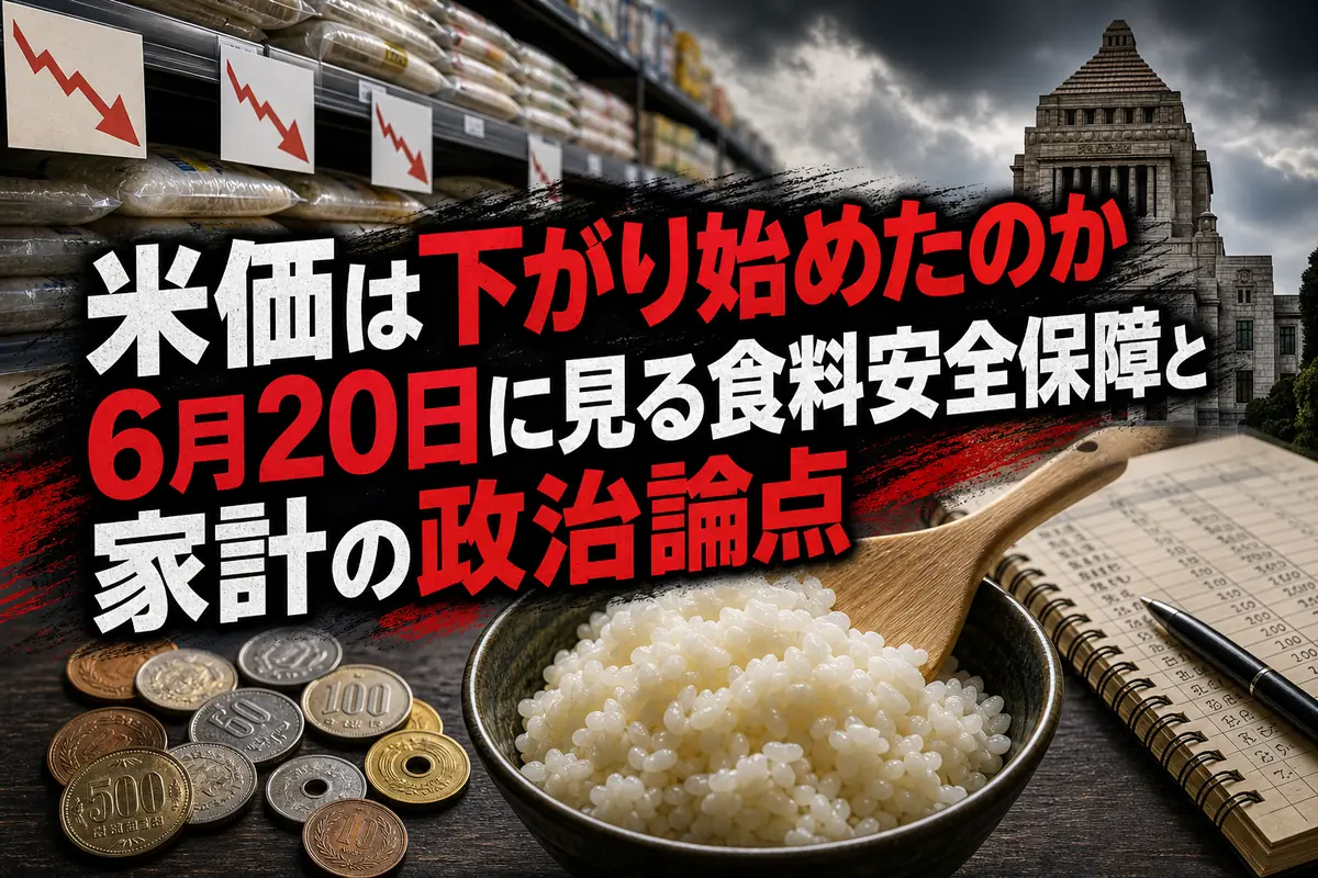 米価は下がり始めたのか　6月20日に見る食料安全保障と家計の政治論点