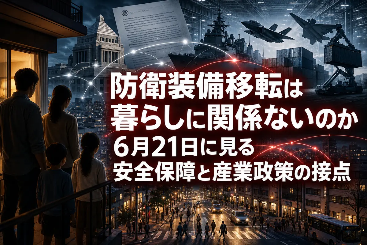 防衛装備移転は暮らしに関係ないのか 6月21日に見る安全保障と産業政策の接点