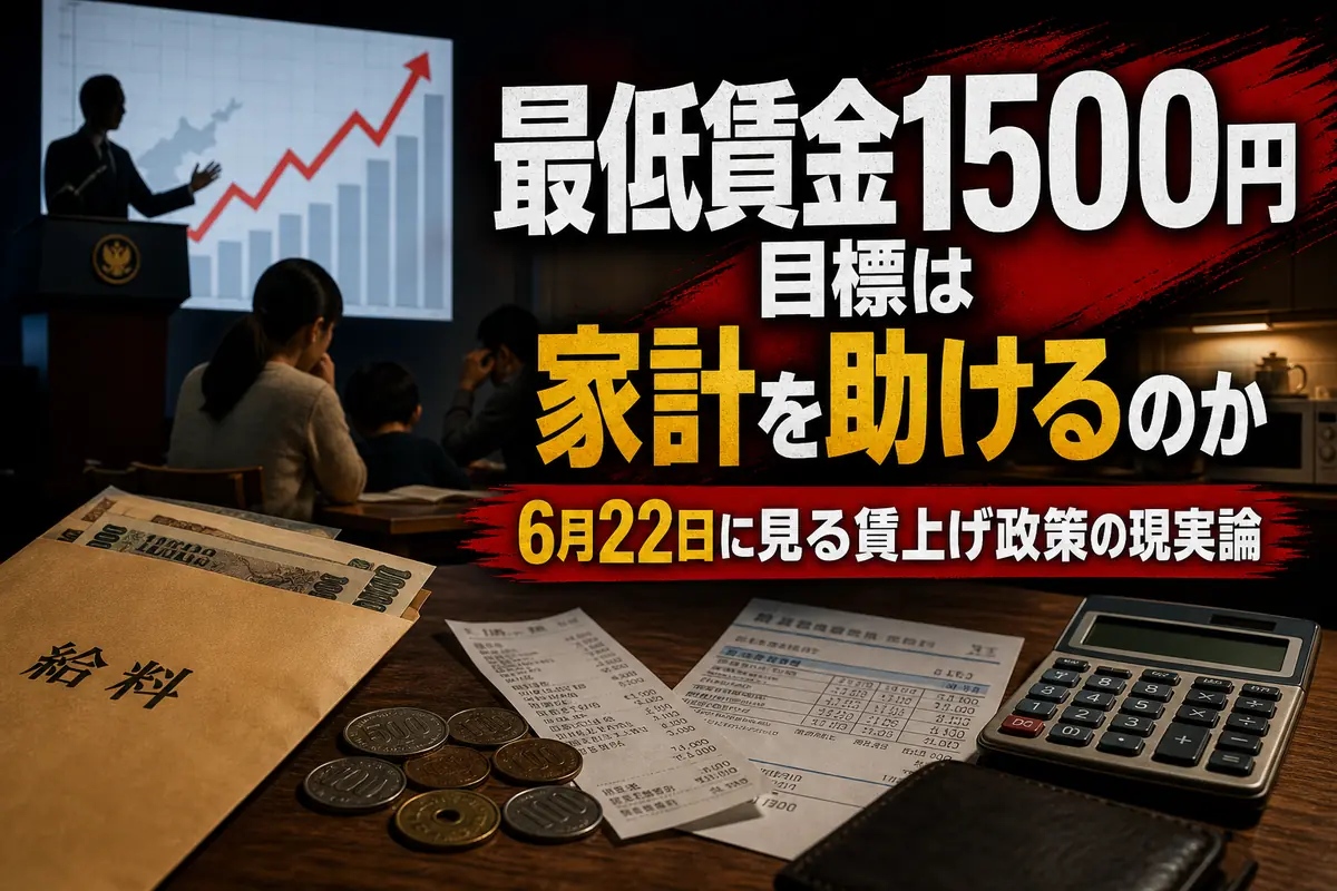 最低賃金1500円目標は家計を助けるのか　6月22日に見る賃上げ政策の現実論