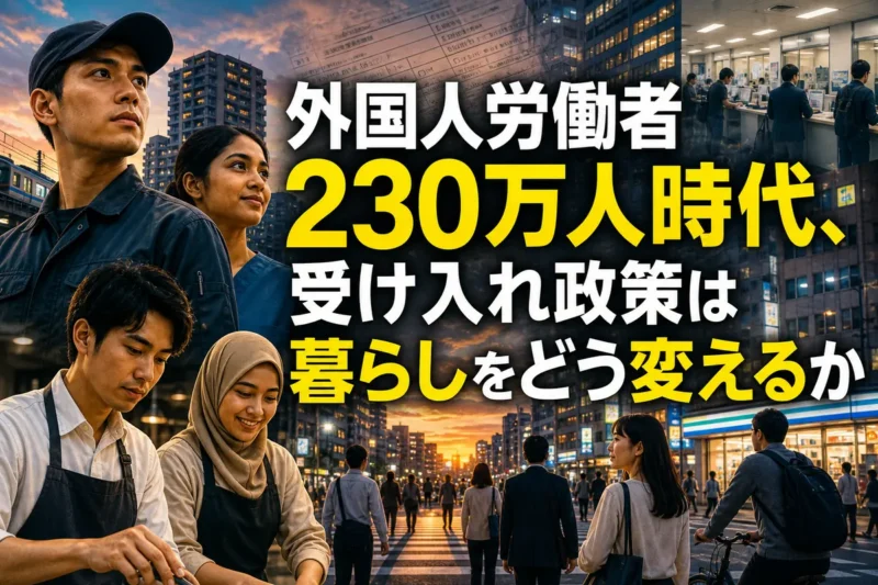 外国人労働者230万人時代、受け入れ政策は暮らしをどう変えるか