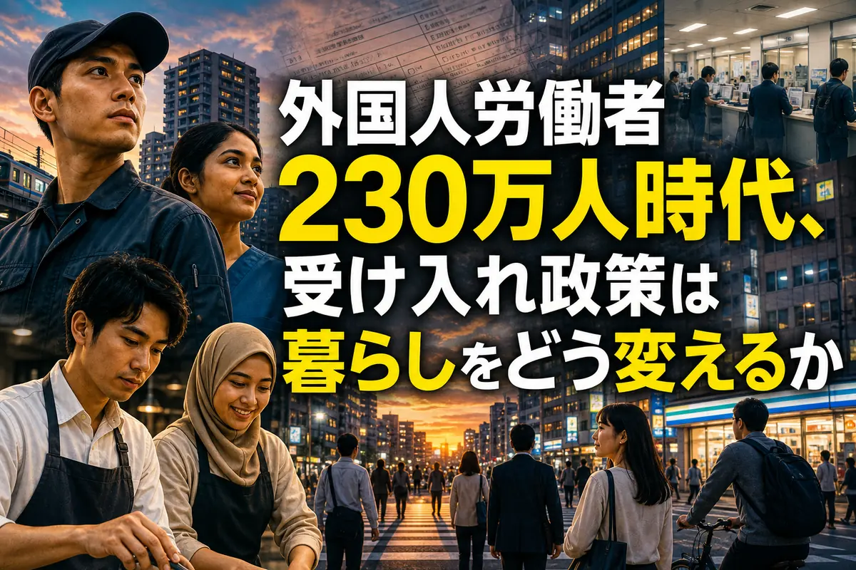 外国人労働者230万人時代、受け入れ政策は暮らしをどう変えるか