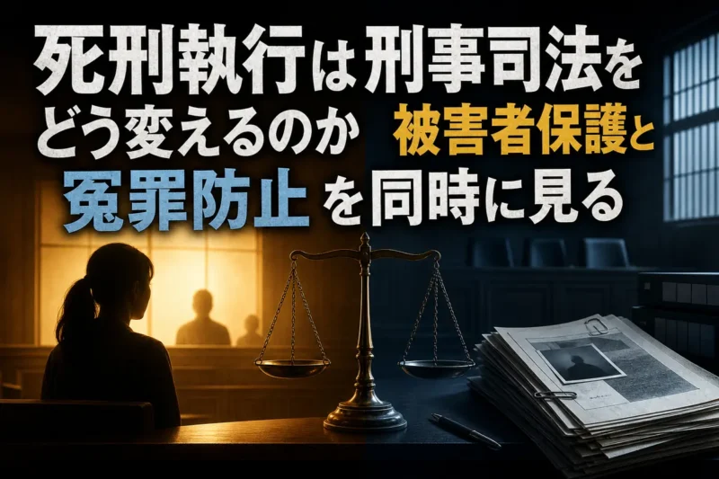 死刑執行は刑事司法をどう変えるのか　被害者保護と冤罪防止を同時に見る