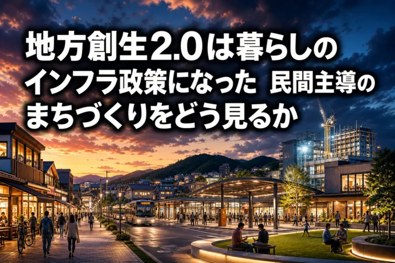 地方創生2.0は暮らしのインフラ政策になった　民間主導のまちづくりをどう見るか