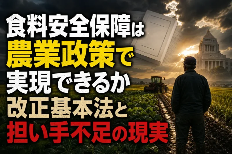 食料安全保障は農業政策で実現できるか　改正基本法と担い手不足の現実