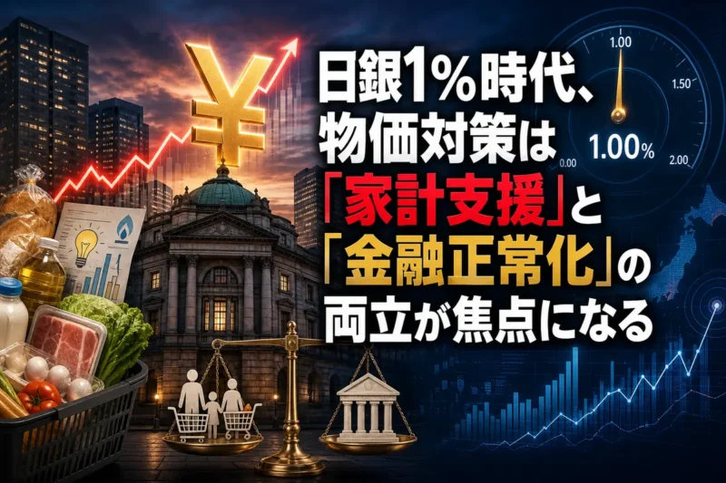 日銀1％時代、物価対策は「家計支援」と「金融正常化」の両立が焦点になる
