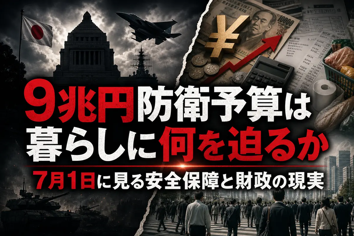 9兆円防衛予算は暮らしに何を迫るか 7月1日に見る安全保障と財政の現実