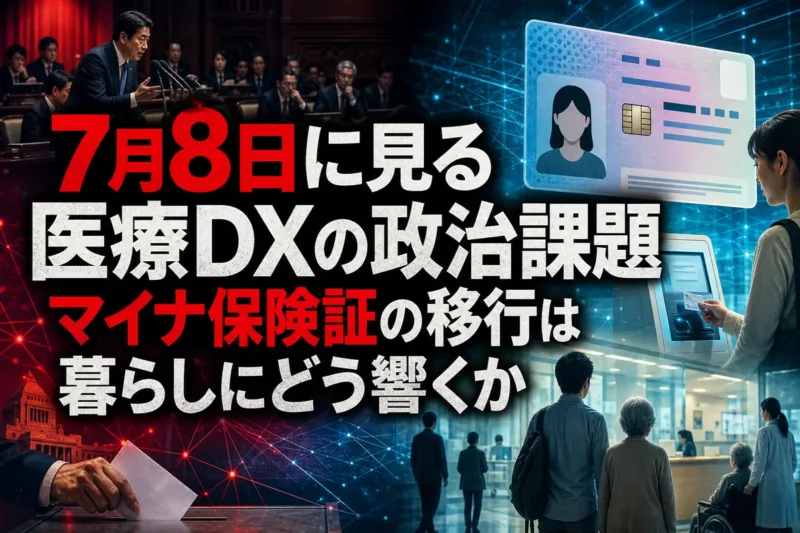 7月8日に見る医療DXの政治課題　マイナ保険証の移行は暮らしにどう響くか