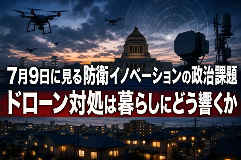 7月9日に見る防衛イノベーションの政治課題　ドローン対処は暮らしにどう響くか