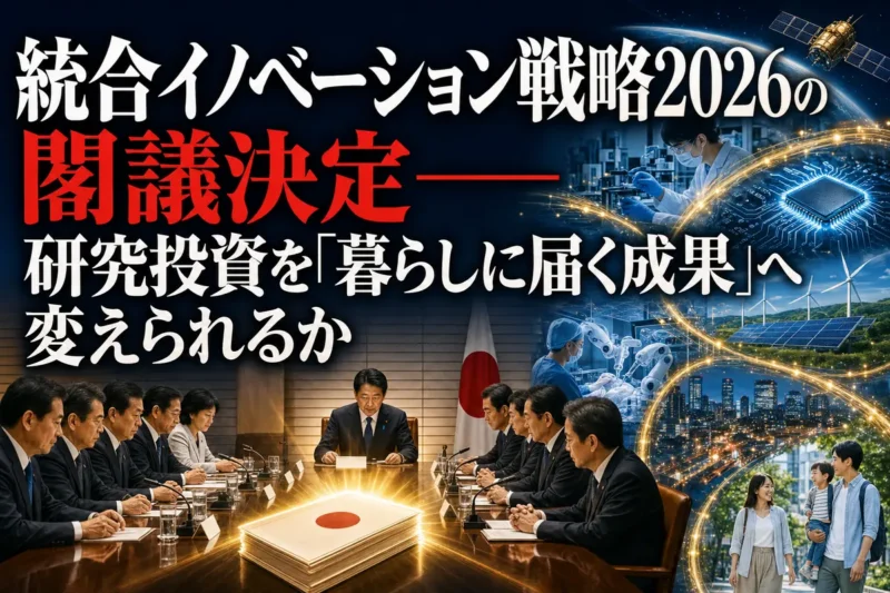 統合イノベーション戦略2026の閣議決定――研究投資を「暮らしに届く成果」へ変えられるか