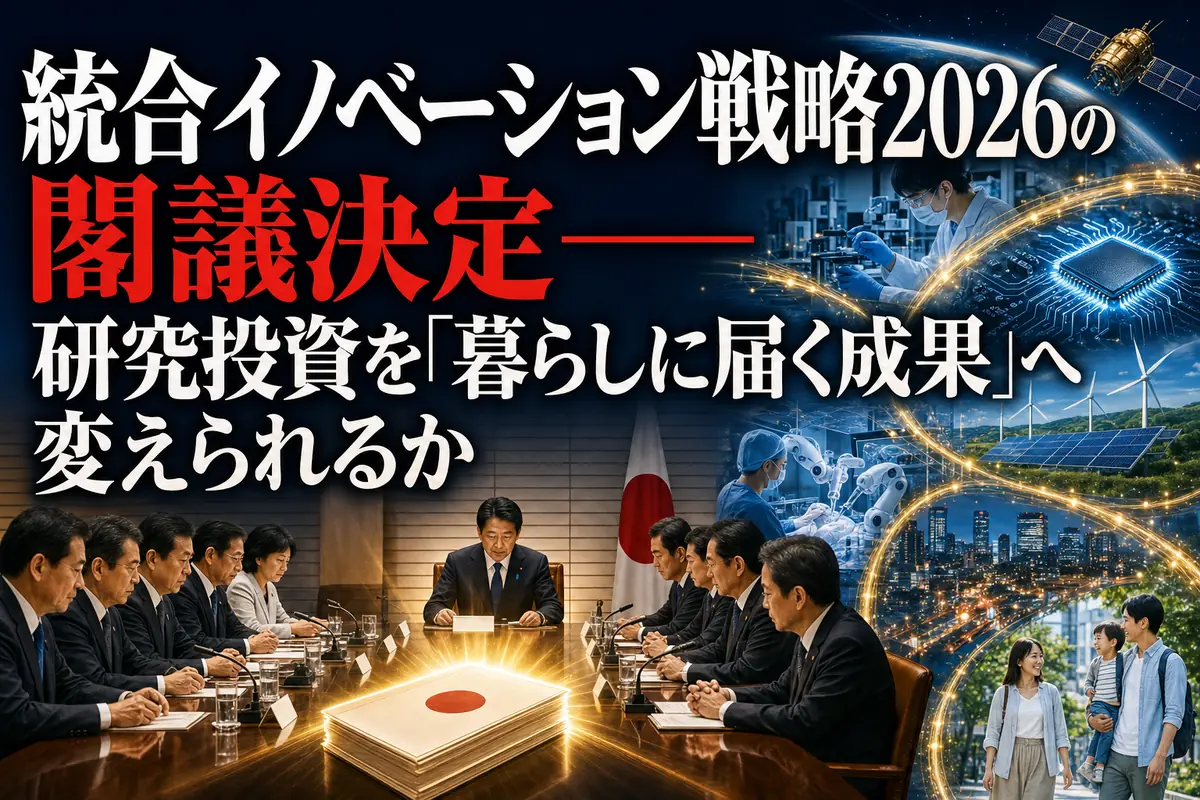 統合イノベーション戦略2026の閣議決定――研究投資を「暮らしに届く成果」へ変えられるか