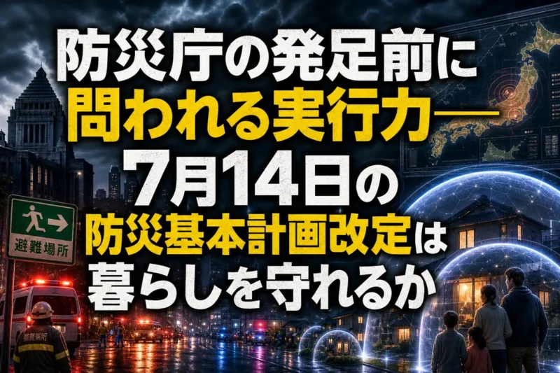 防災庁の発足前に問われる実行力――7月14日の防災基本計画改定は暮らしを守れるか