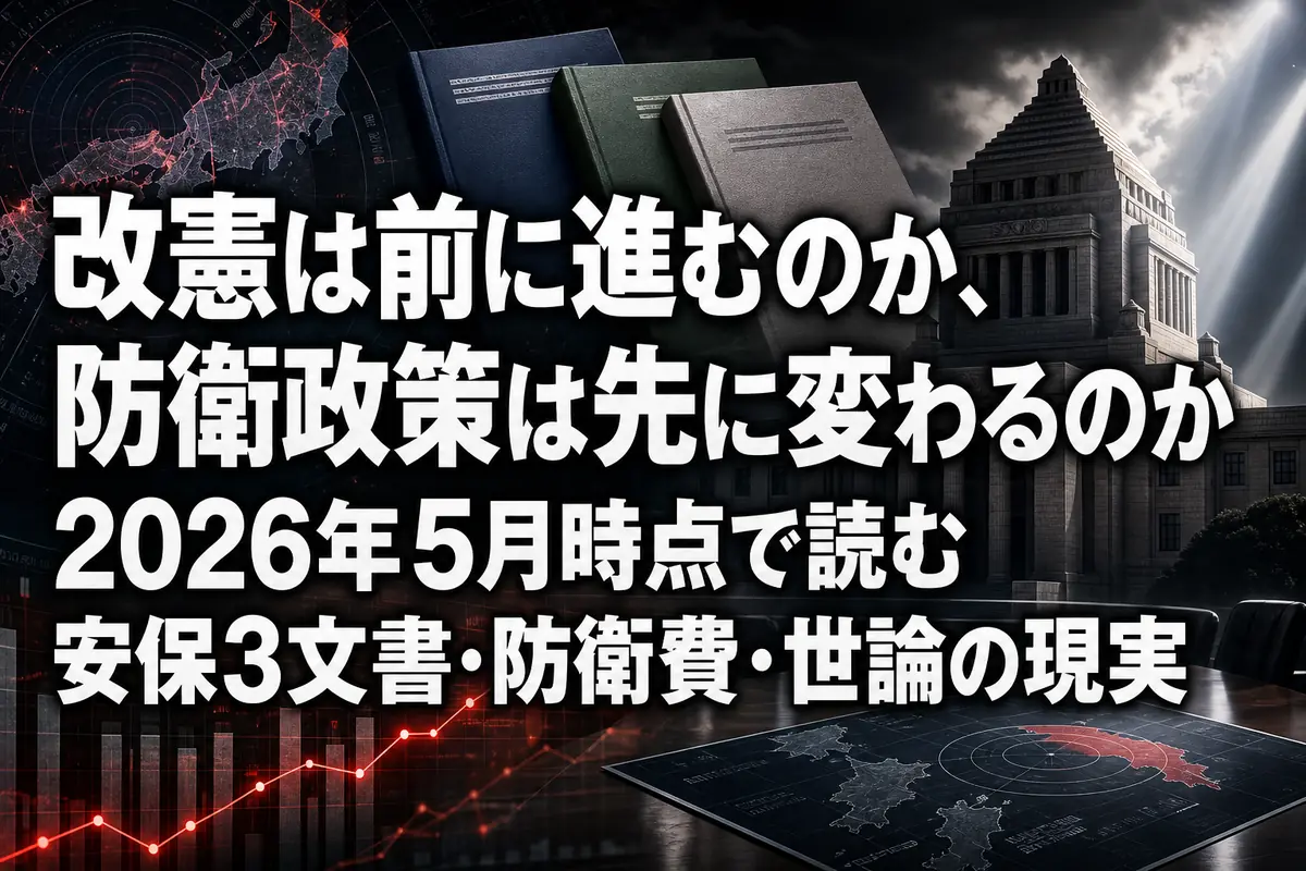 改憲は前に進むのか、防衛政策は先に変わるのか 2026年5月時点で読む安保3文書・防衛費・世論の現実