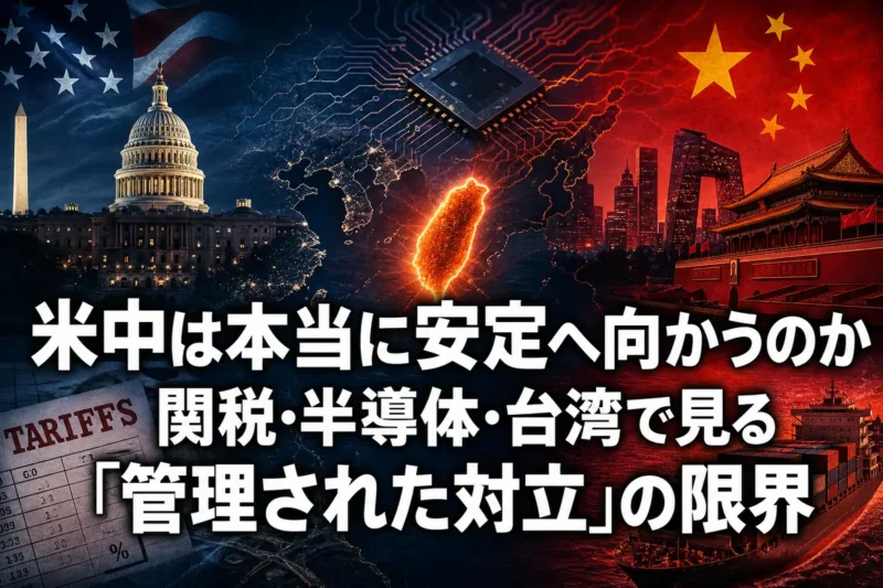 米中は本当に安定へ向かうのか　関税・半導体・台湾で見る「管理された対立」の限界