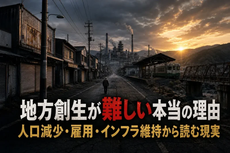 地方創生が難しい本当の理由　人口減少・雇用・インフラ維持から読む現実