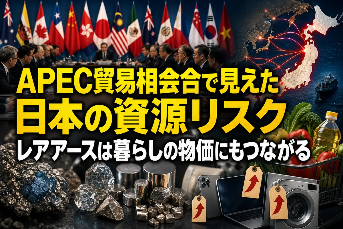 APEC貿易相会合で見えた日本の資源リスク レアアースは暮らしの物価にもつながる