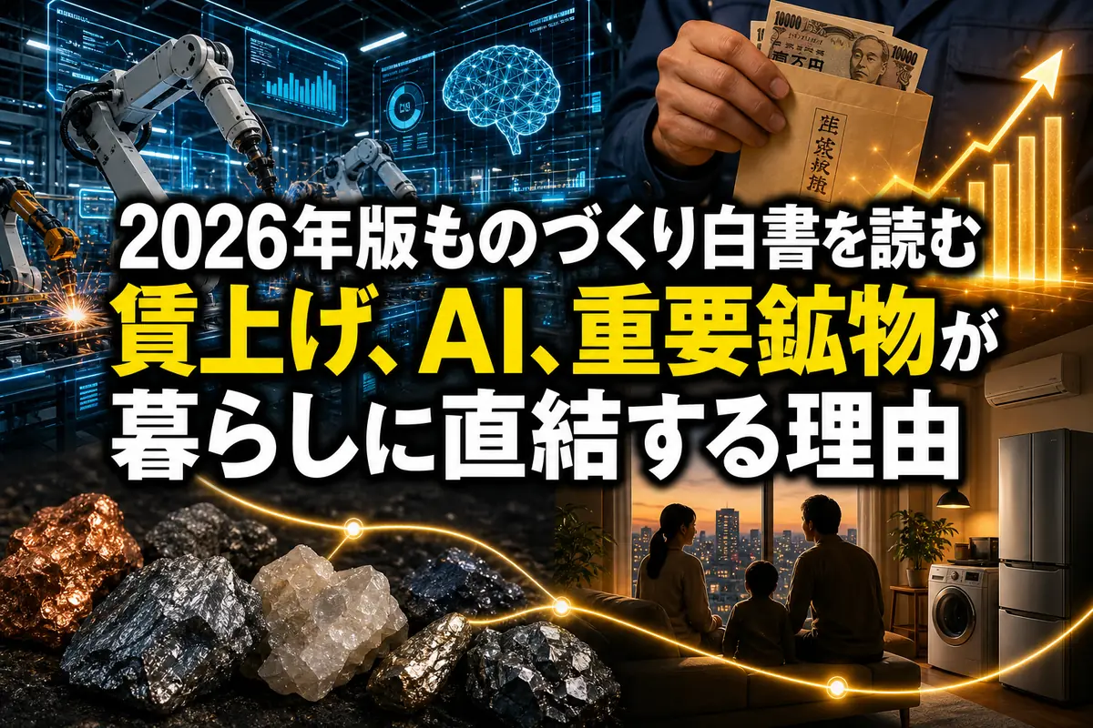 2026年版ものづくり白書を読む 賃上げ、AI、重要鉱物が暮らしに直結する理由