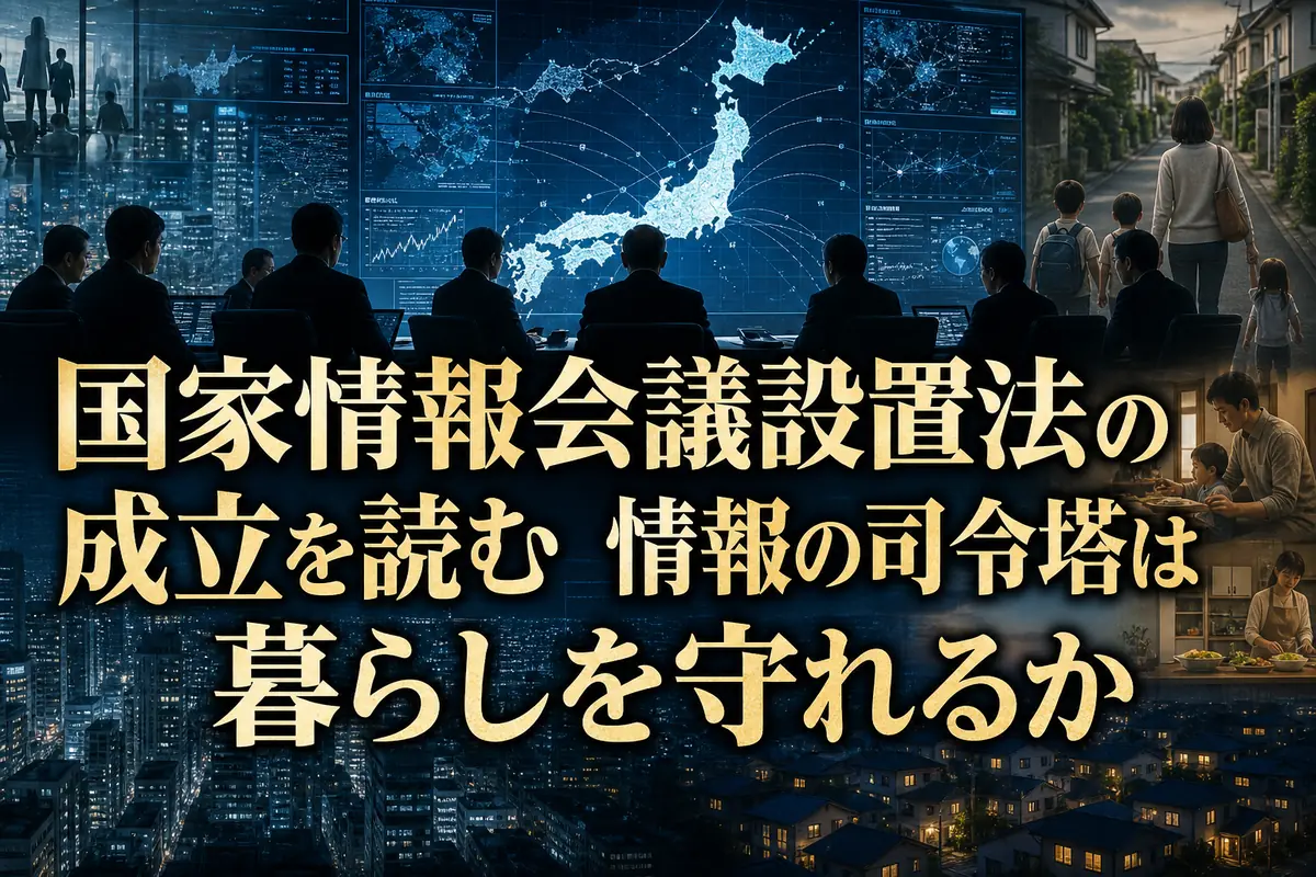 国家情報会議設置法の成立を読む 情報の司令塔は暮らしを守れるか