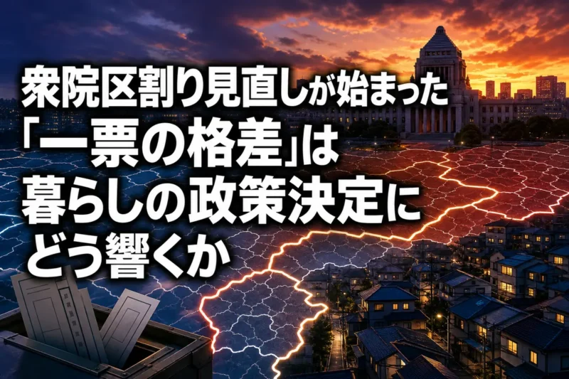 衆院区割り見直しが始まった　「一票の格差」は暮らしの政策決定にどう響くか