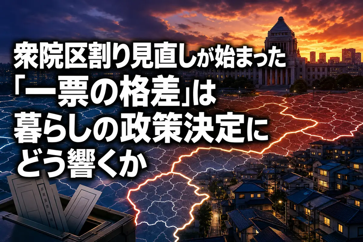 衆院区割り見直しが始まった 「一票の格差」は暮らしの政策決定にどう響くか