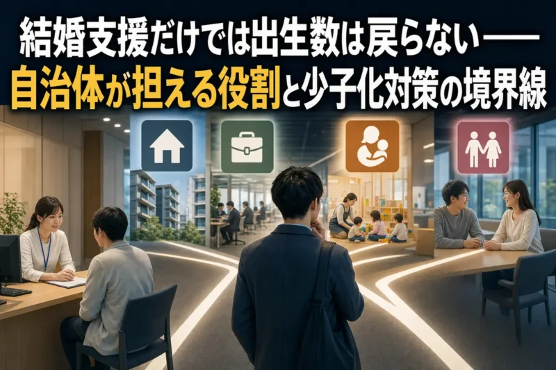 結婚支援と住居・雇用・子育て政策のつながりを考える若者と自治体窓口。