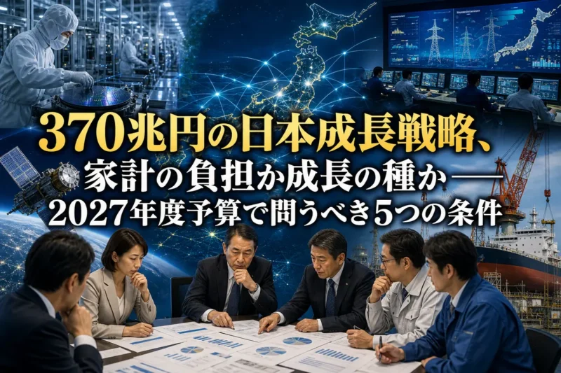 日本の半導体工場やエネルギー網への官民投資を検討する様子。