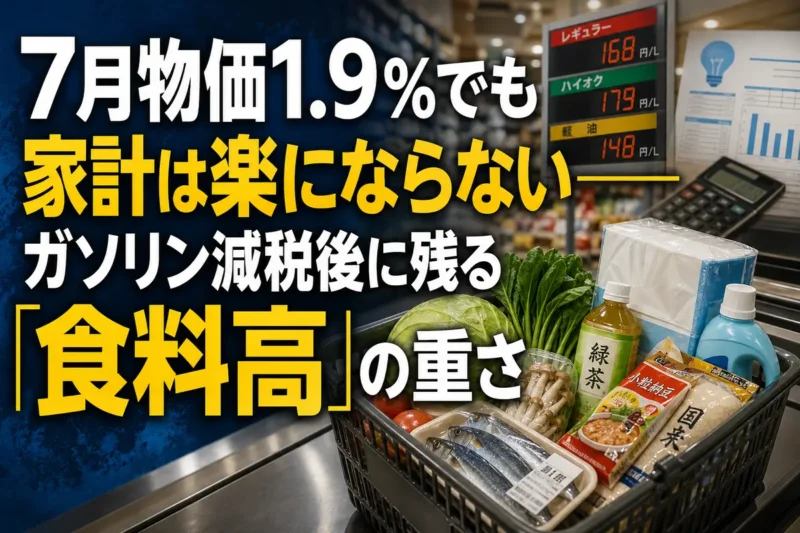 食料品や生活必需品を選ぶ日本の買い物客。